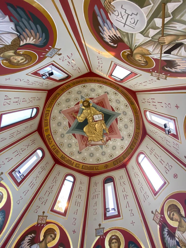 Роспись купола в храме Святого Духа